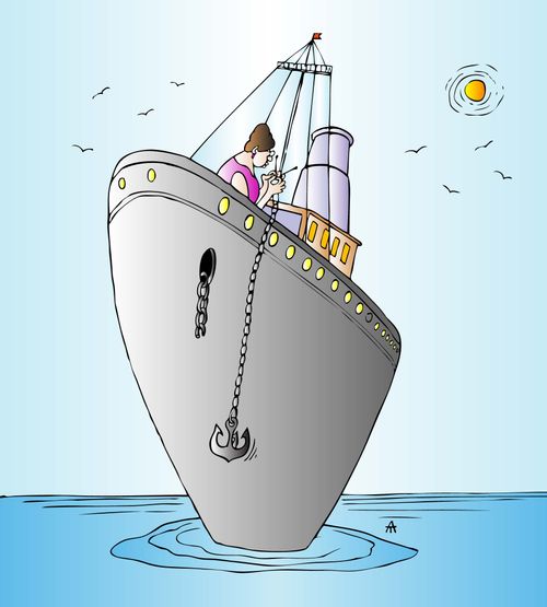 Knitting an anchor