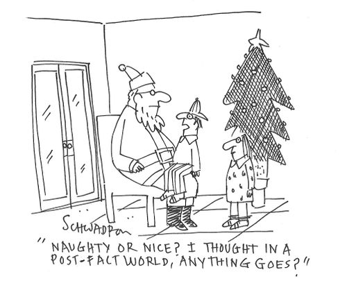 "Naughty or nice? I thought in a post-fact world, anything goes?"