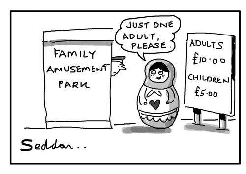 "Just one adult, please."