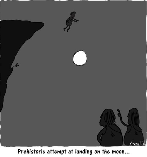 Prehistoric attempt at landing on the moon...