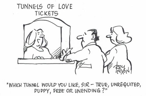 "Which tunnel would you like, sir - true, unrequited, puppy, free or unending?" 