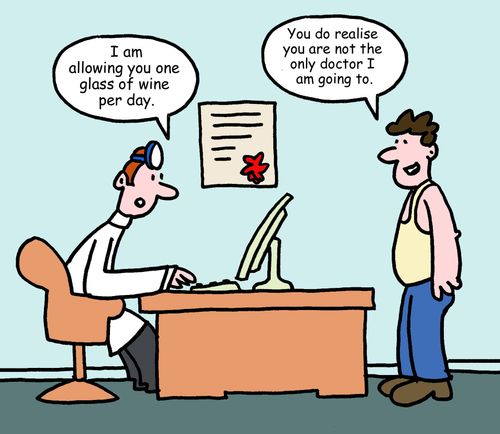 "I am allowing you one glass of wine per day."