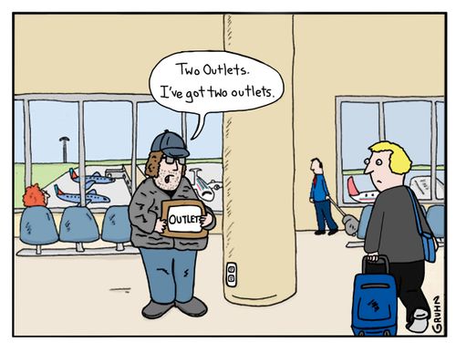 "Two outlets. I've got two outlets."