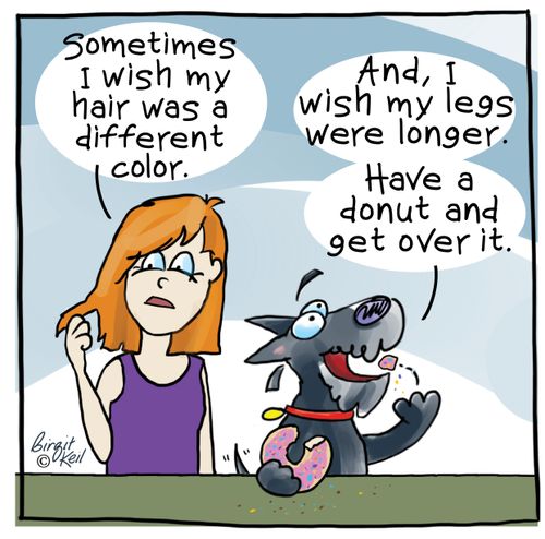 "Sometimes I wish my hair was a different color."