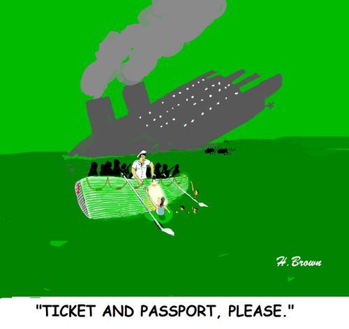 "Ticket and passport, please."
