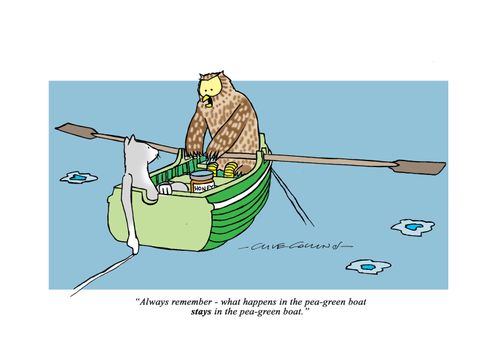 "Always remember - what happens in the pea-green boat stays in the pea-green boat."