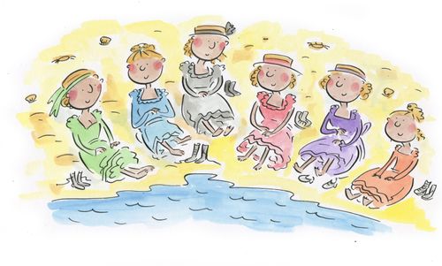 Daughters on the beach