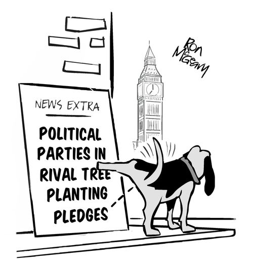 Political Parties in Rival Tree Planting Pledges