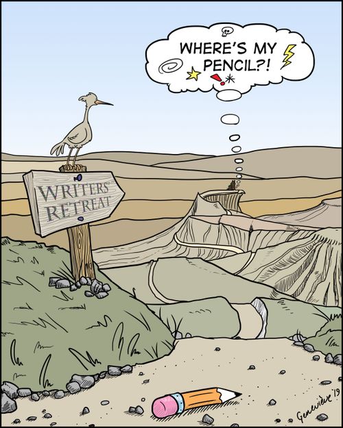"Where's my pencil?!"