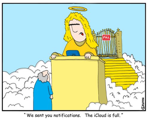 "We sent you notifications. The iCloud is full."