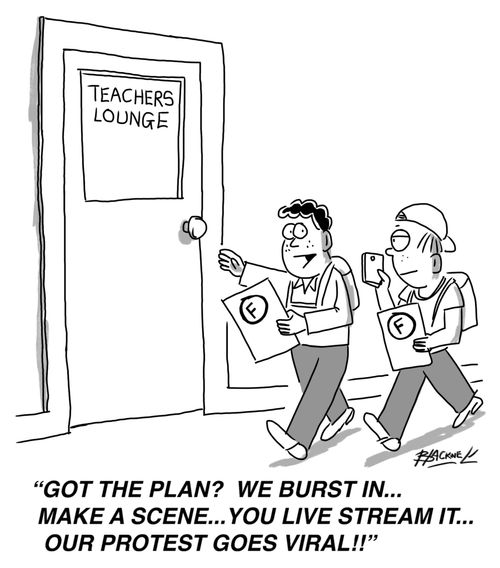 "Got the plan? We burst in... make a scene... you live stream it... our protest goes viral!!"