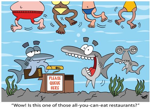 "Wow! Is this one of those all-you-can- eat restaurants?"