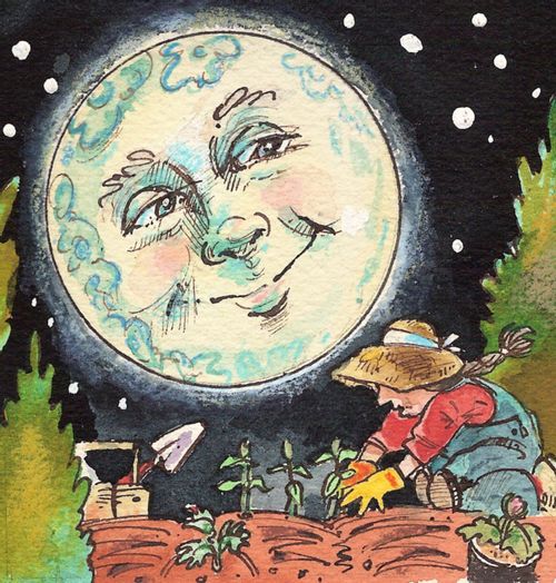 Planting by the moon.