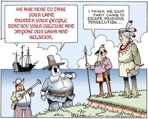 "I think he said they came to escape religious persecution. . ."