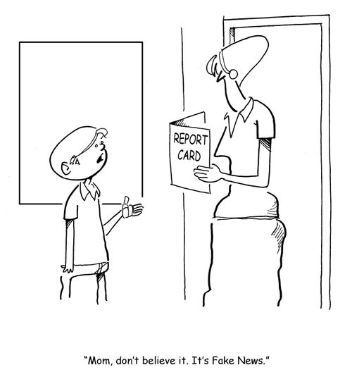 "Mom, don't believe it. It's Fake News."