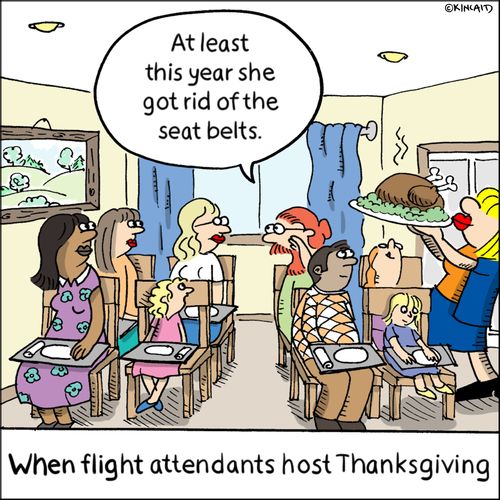 "At least this year she got rid of the seat belts."