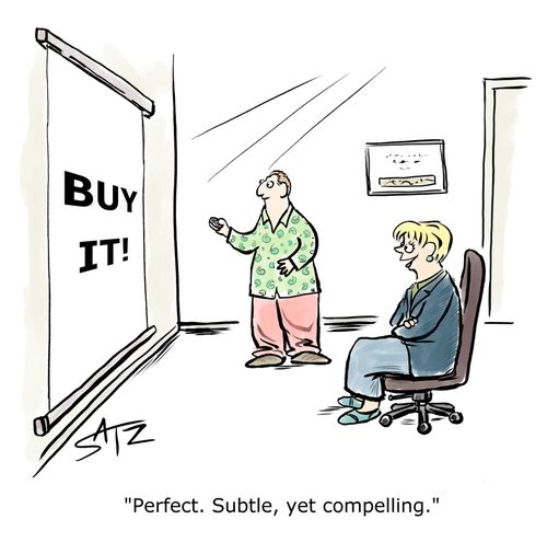 "Perfect. Subtle, yet compelling."