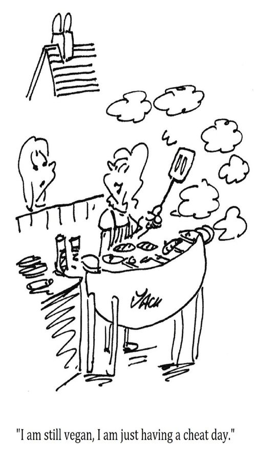"I am still vegan, I am just having a cheat day."