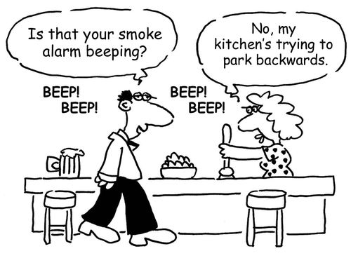 "Is that your smoke alarm beeping?" 
