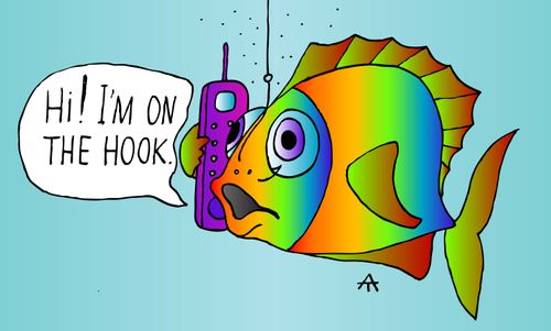 "Hi! I'm on the hook."