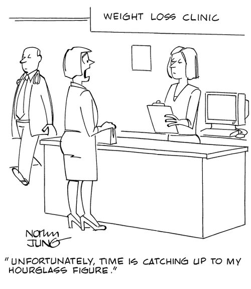 "Unfortunately, time is catching up to my hourglass figure."