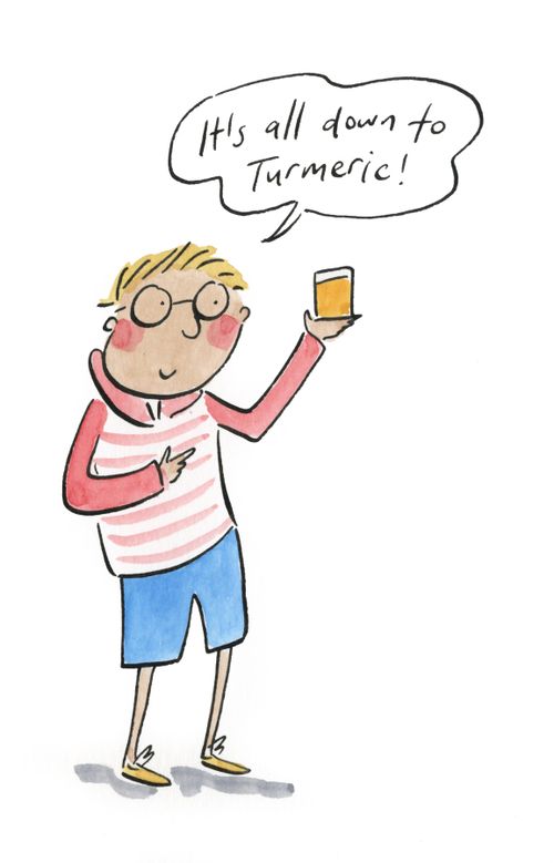 "It's all down to turmeric!"