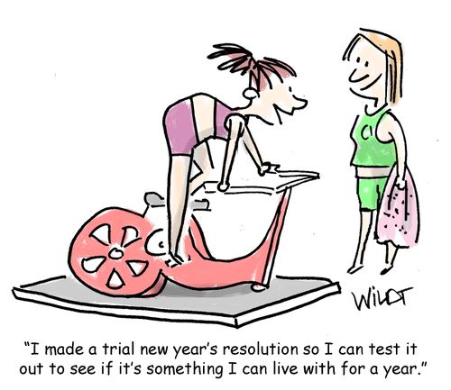 "I made a trial new year's resolution so I can test it out to see if it's something I can live with for a year.