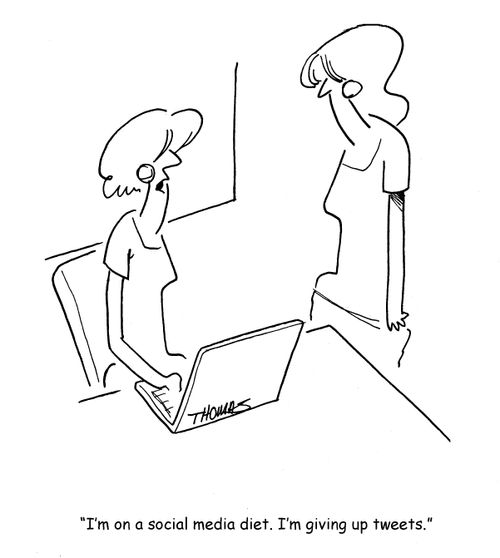 "I'm on a social media diet. I'm giving up tweets."