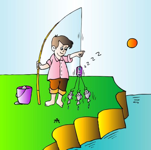 Boy and fish