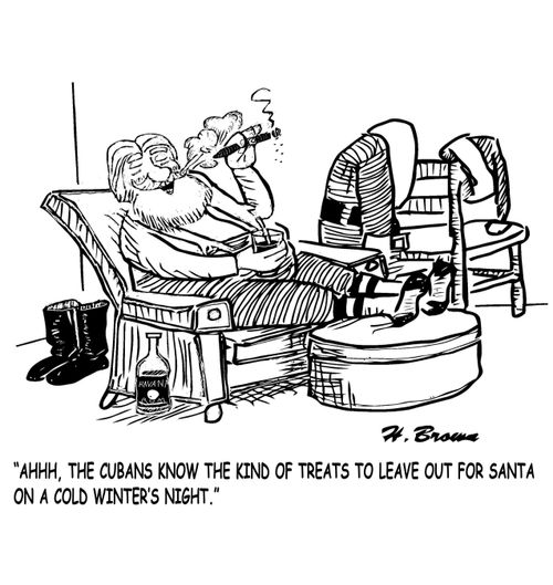 "Ahhh, the Cubans know the kind of treats to leave out for Santa on a cold winter's night."
