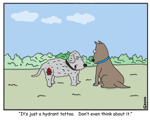 "It's just a hydrant tattoo. Don't even think about it."