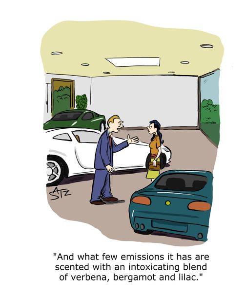 "And what few emissions it has are scented with an intoxicating blend of verbena, bergamot and lilac."