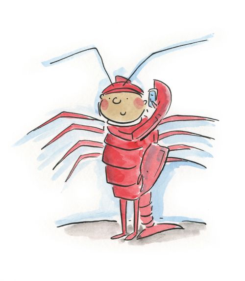 Lobster on the telephone