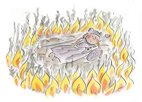 Brunhilda in ring of fire