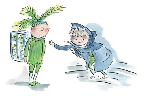 Papageno and the old lady