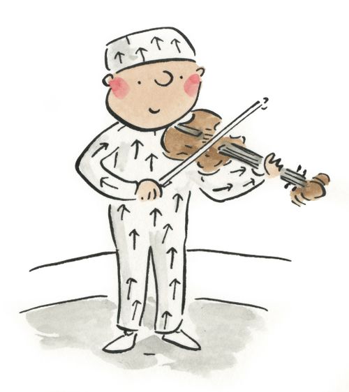Convict playing the violin