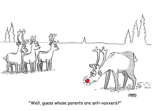 "Well, guess whose parents are anti-vaxxers?"