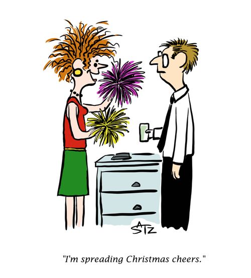 "I'm spreading Christmas cheers."