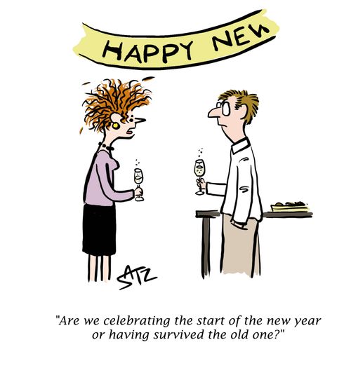 "Are we celebrating the start of the new year or having survived the old one?"