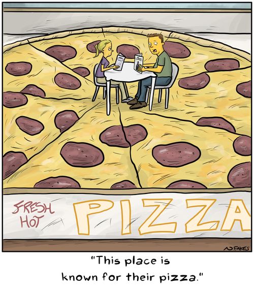 "This place is known for their pizza."