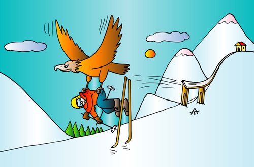 Eagle and the Skier