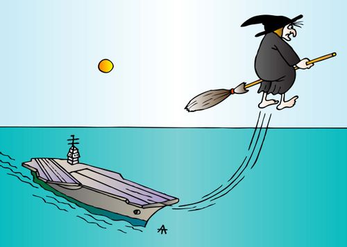 Witch launching for aircraft carrier.