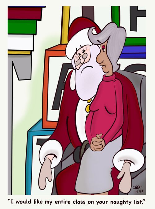 "I would like my entire class on your naughty list."