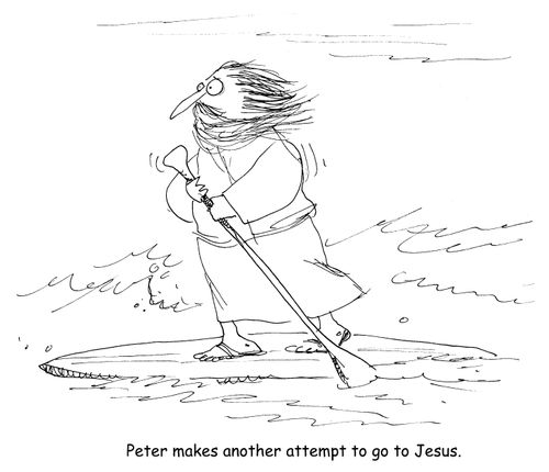 Peter makes another attempt to go to Jesus. 