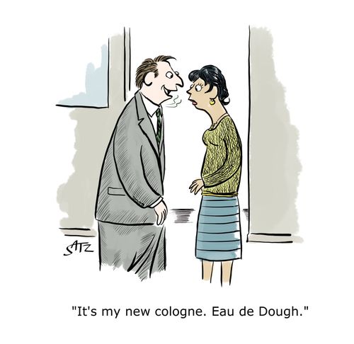 "It's my new cologne Eae de Dough."