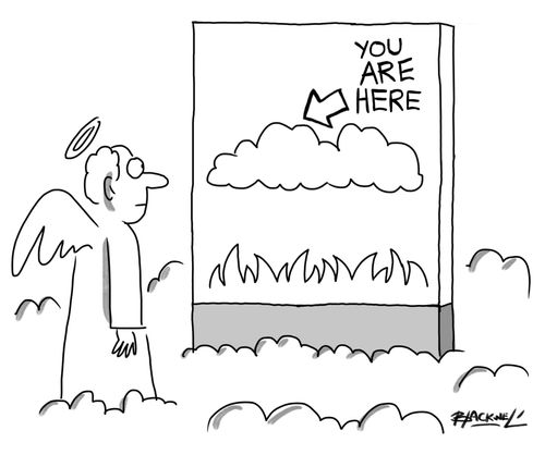 You Are Here sign in Heaven