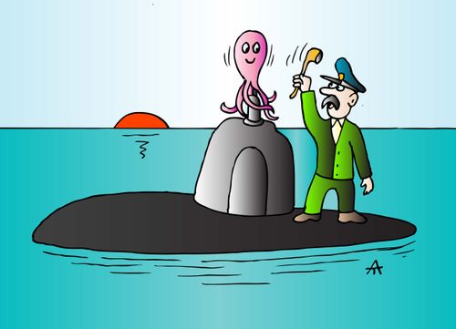Octopus on a Submarine