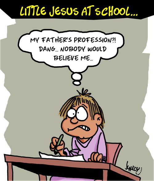 Little Jesus at school...