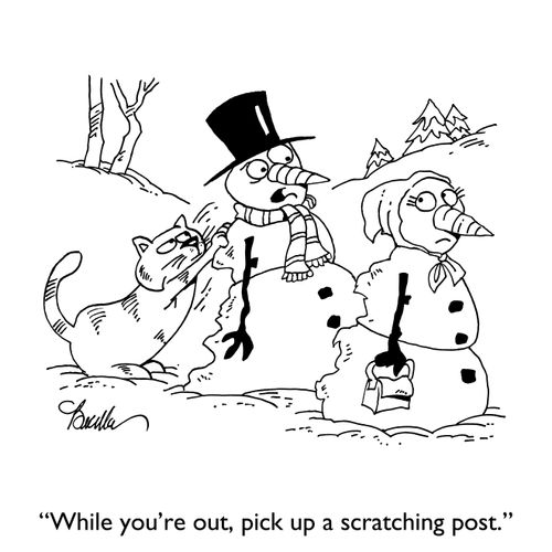 "While you're out, pick up a scratching post."