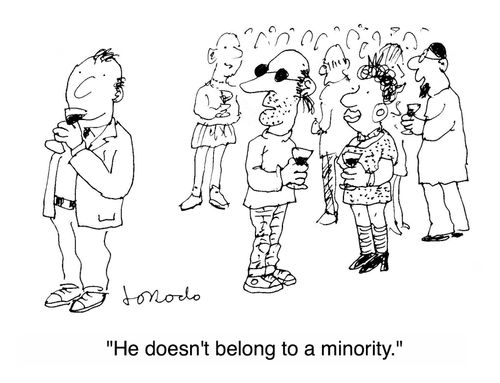 "He doesn't belong to a minority."